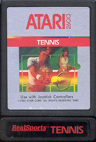 NEW REALSPORTS TENNIS GAME FACTORY SEALED W/DAMAGED BOX FOR ATARI 2600 USA  #G65